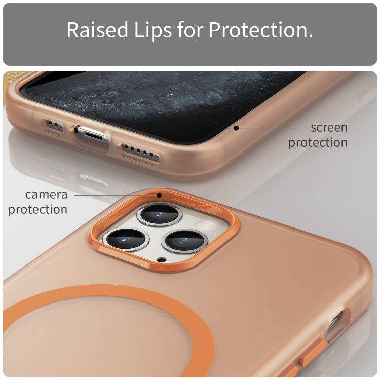 For iPhone 11 Pro MagSafe Frosted Translucent TPU + PC Full Coverage Phone Case