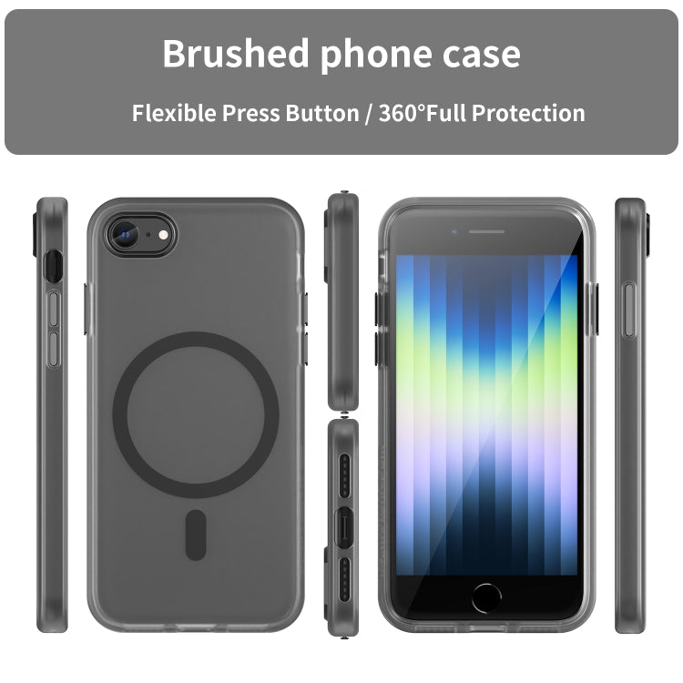For iPhone SE 2022 / 2020 / 8 MagSafe Frosted Translucent TPU + PC Full Coverage Phone Case