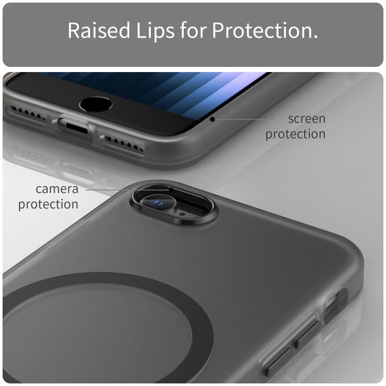 For iPhone SE 2022 / 2020 / 8 MagSafe Frosted Translucent TPU + PC Full Coverage Phone Case