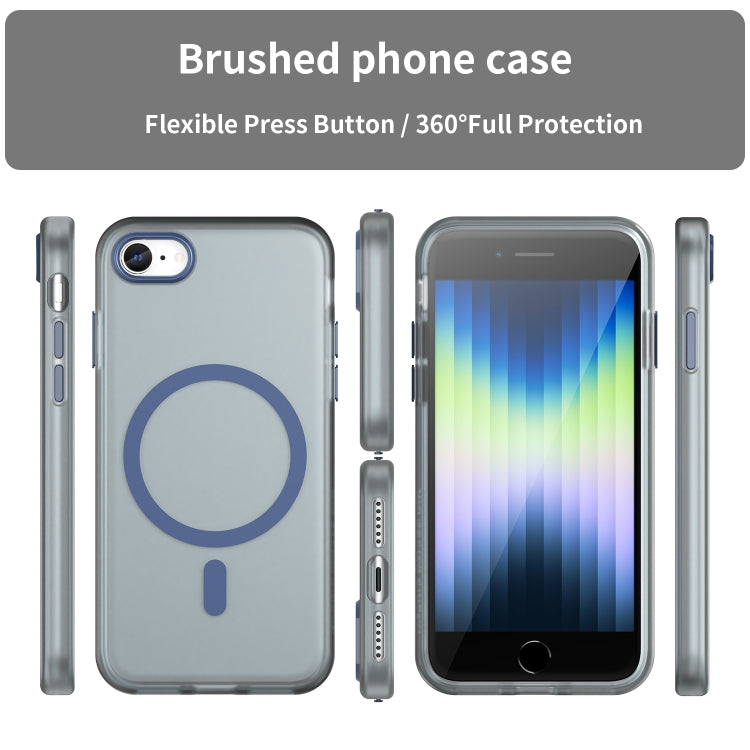 For iPhone SE 2022 / 2020 / 8 MagSafe Frosted Translucent TPU + PC Full Coverage Phone Case
