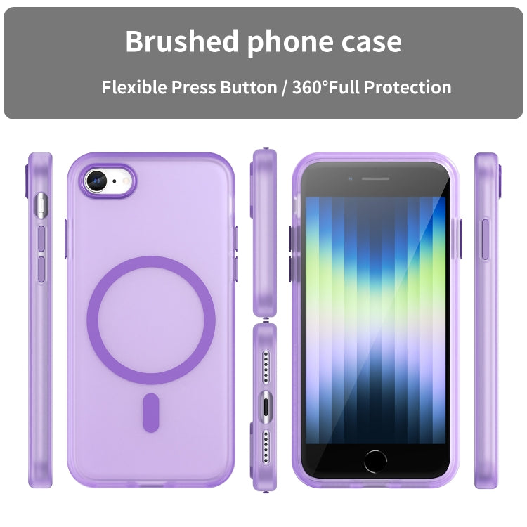 For iPhone SE 2022 / 2020 / 8 MagSafe Frosted Translucent TPU + PC Full Coverage Phone Case