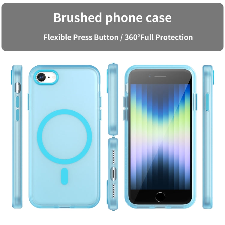 For iPhone SE 2022 / 2020 / 8 MagSafe Frosted Translucent TPU + PC Full Coverage Phone Case