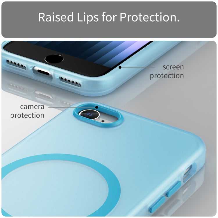 For iPhone SE 2022 / 2020 / 8 MagSafe Frosted Translucent TPU + PC Full Coverage Phone Case