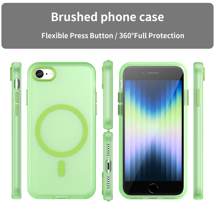 For iPhone SE 2022 / 2020 / 8 MagSafe Frosted Translucent TPU + PC Full Coverage Phone Case