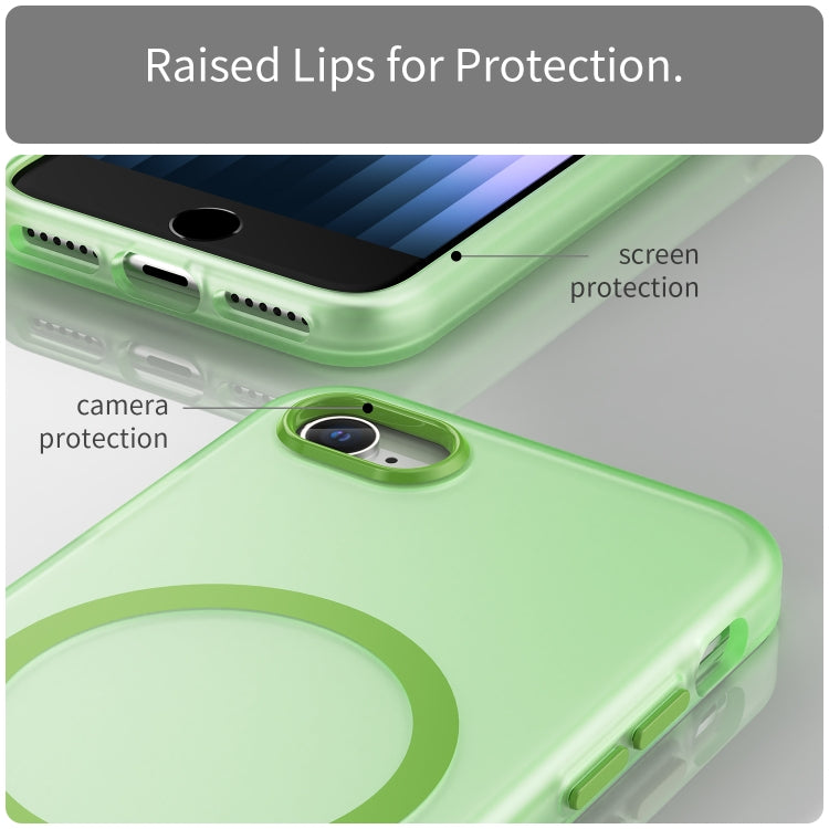 For iPhone SE 2022 / 2020 / 8 MagSafe Frosted Translucent TPU + PC Full Coverage Phone Case