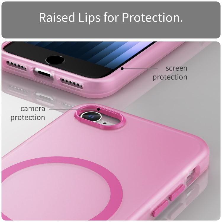 For iPhone SE 2022 / 2020 / 8 MagSafe Frosted Translucent TPU + PC Full Coverage Phone Case