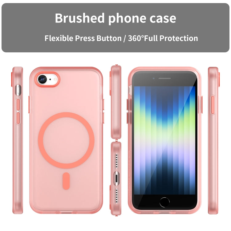 For iPhone SE 2022 / 2020 / 8 MagSafe Frosted Translucent TPU + PC Full Coverage Phone Case