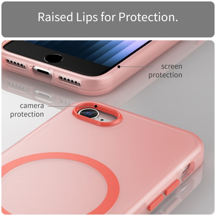 For iPhone SE 2022 / 2020 / 8 MagSafe Frosted Translucent TPU + PC Full Coverage Phone Case