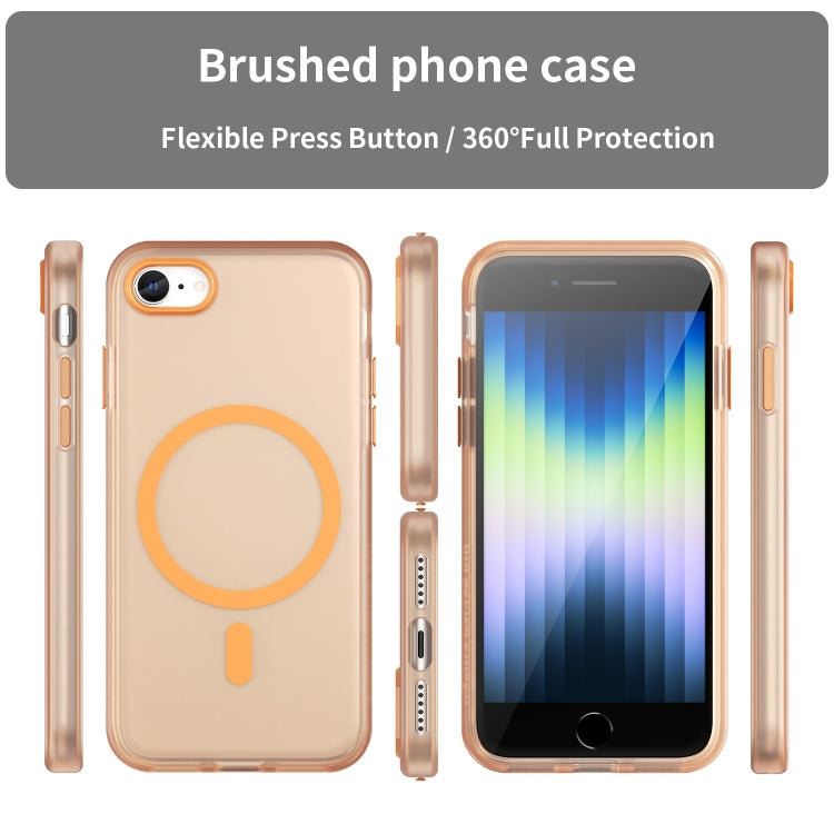 For iPhone SE 2022 / 2020 / 8 MagSafe Frosted Translucent TPU + PC Full Coverage Phone Case
