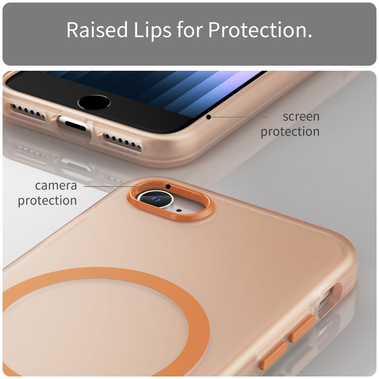 For iPhone SE 2022 / 2020 / 8 MagSafe Frosted Translucent TPU + PC Full Coverage Phone Case