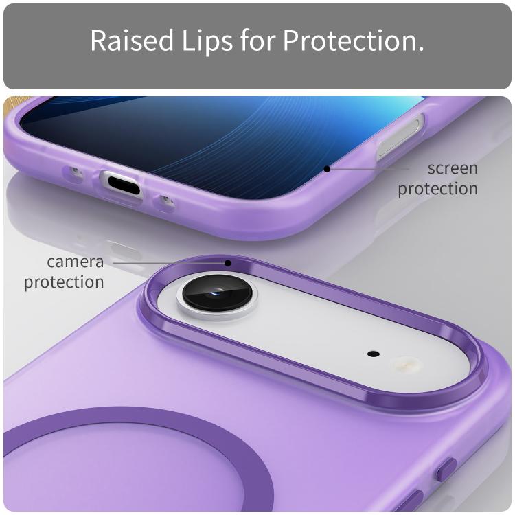 For iPhone Air MagSafe Frosted Translucent TPU + PC Full Coverage Phone Case