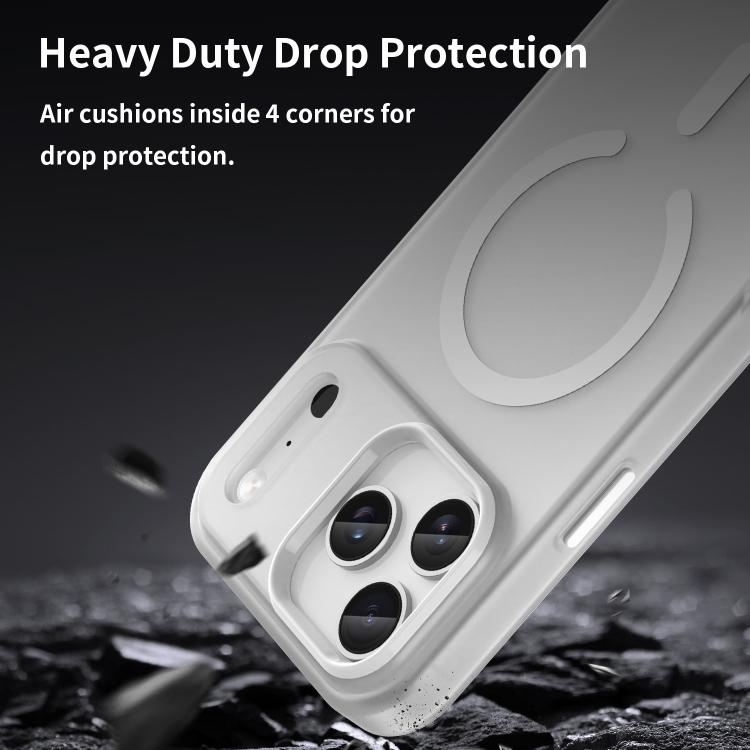 For iPhone 17 Pro Max MagSafe Frosted Translucent TPU + PC Full Coverage Phone Case