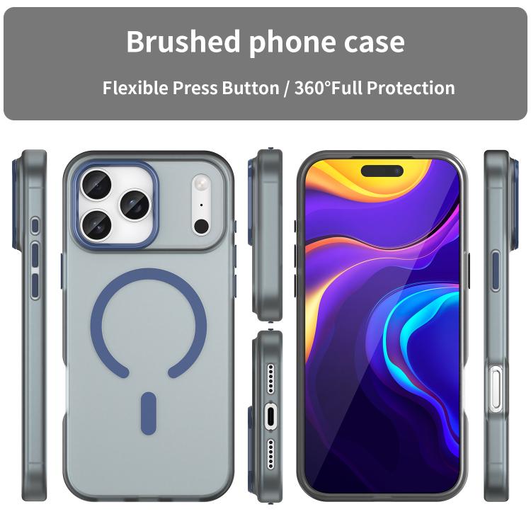 For iPhone 17 Pro Max MagSafe Frosted Translucent TPU + PC Full Coverage Phone Case