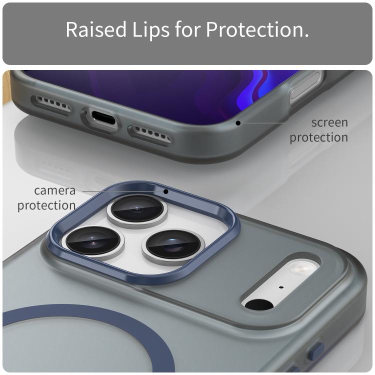For iPhone 17 Pro Max MagSafe Frosted Translucent TPU + PC Full Coverage Phone Case
