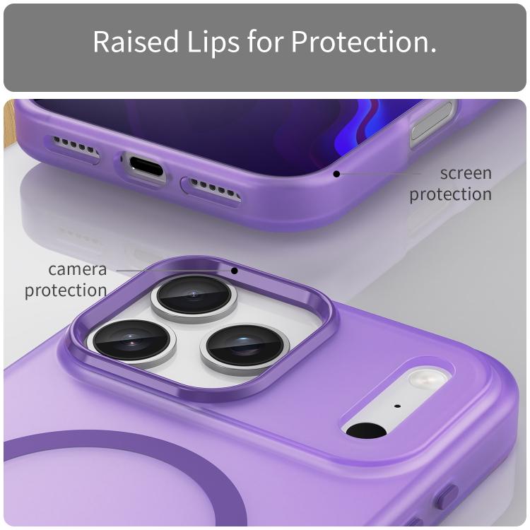 For iPhone 17 Pro Max MagSafe Frosted Translucent TPU + PC Full Coverage Phone Case
