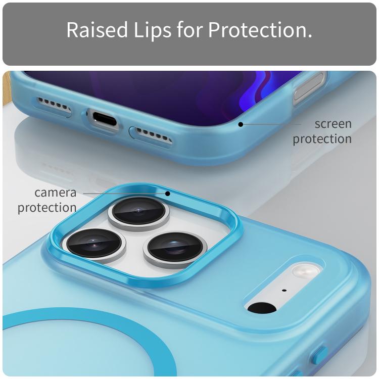 For iPhone 17 Pro Max MagSafe Frosted Translucent TPU + PC Full Coverage Phone Case