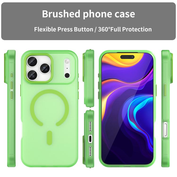 For iPhone 17 Pro Max MagSafe Frosted Translucent TPU + PC Full Coverage Phone Case