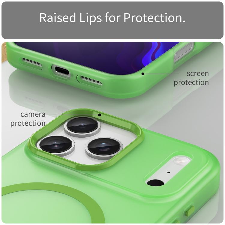 For iPhone 17 Pro Max MagSafe Frosted Translucent TPU + PC Full Coverage Phone Case