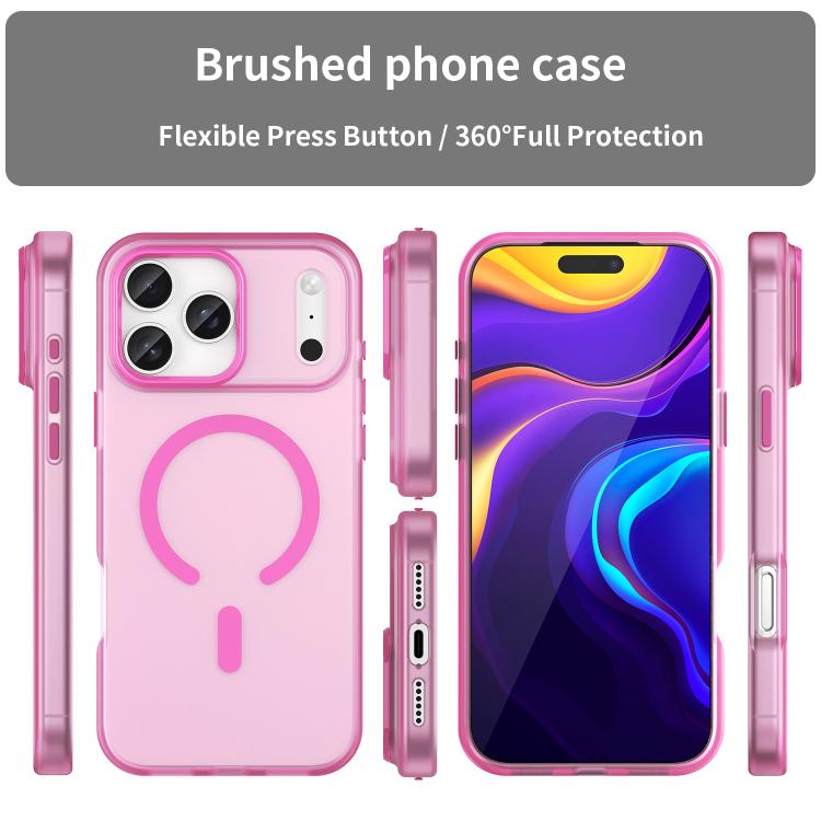 For iPhone 17 Pro Max MagSafe Frosted Translucent TPU + PC Full Coverage Phone Case