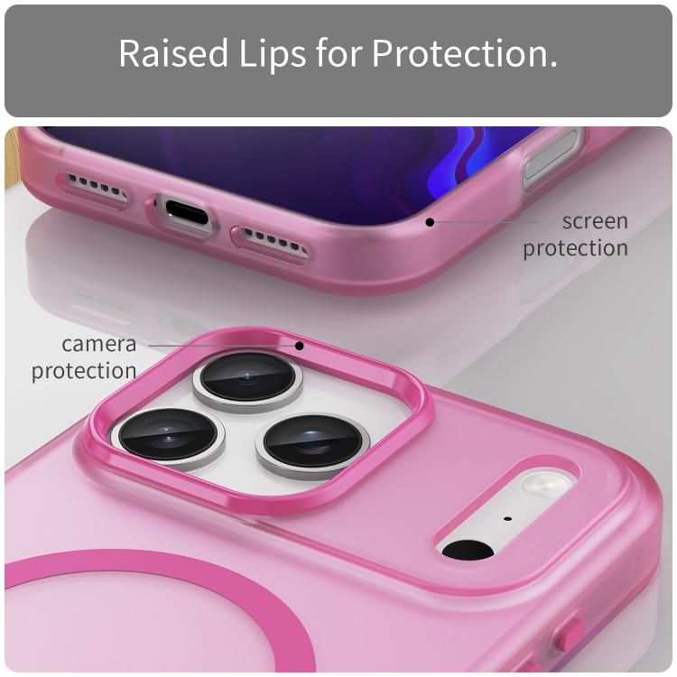 For iPhone 17 Pro Max MagSafe Frosted Translucent TPU + PC Full Coverage Phone Case