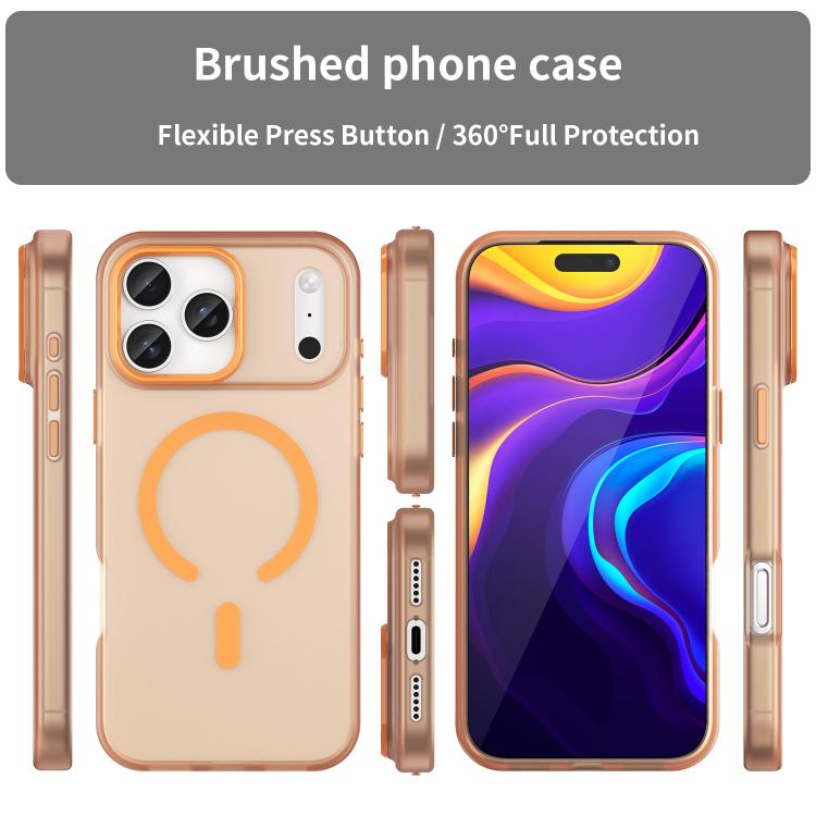 For iPhone 17 Pro Max MagSafe Frosted Translucent TPU + PC Full Coverage Phone Case