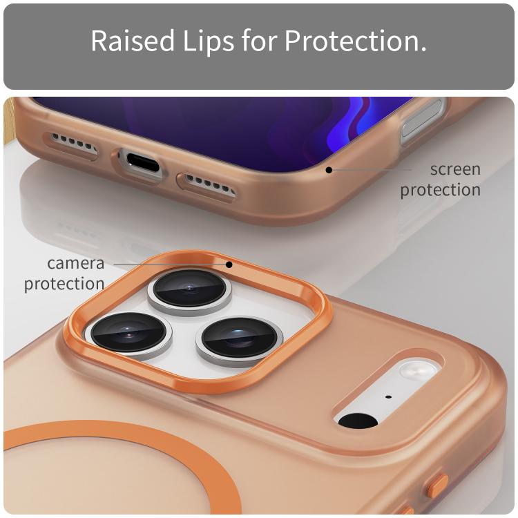 For iPhone 17 Pro Max MagSafe Frosted Translucent TPU + PC Full Coverage Phone Case
