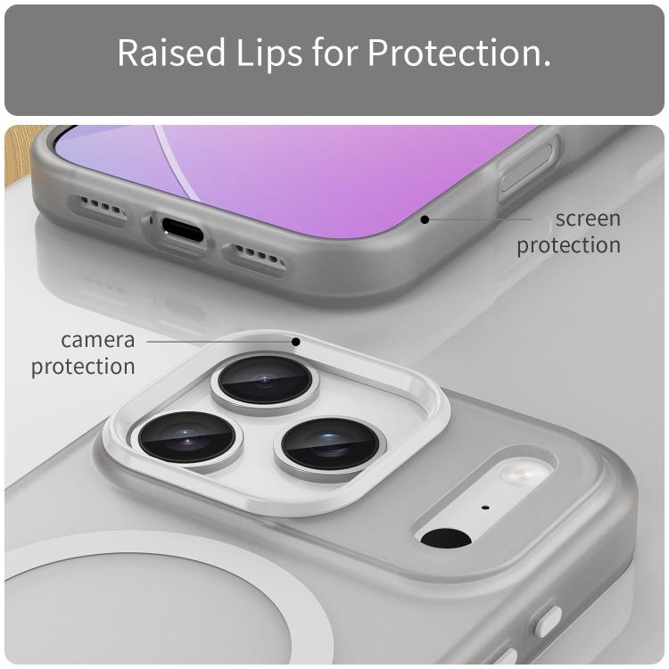For iPhone 17 Pro MagSafe Frosted Translucent TPU + PC Full Coverage Phone Case