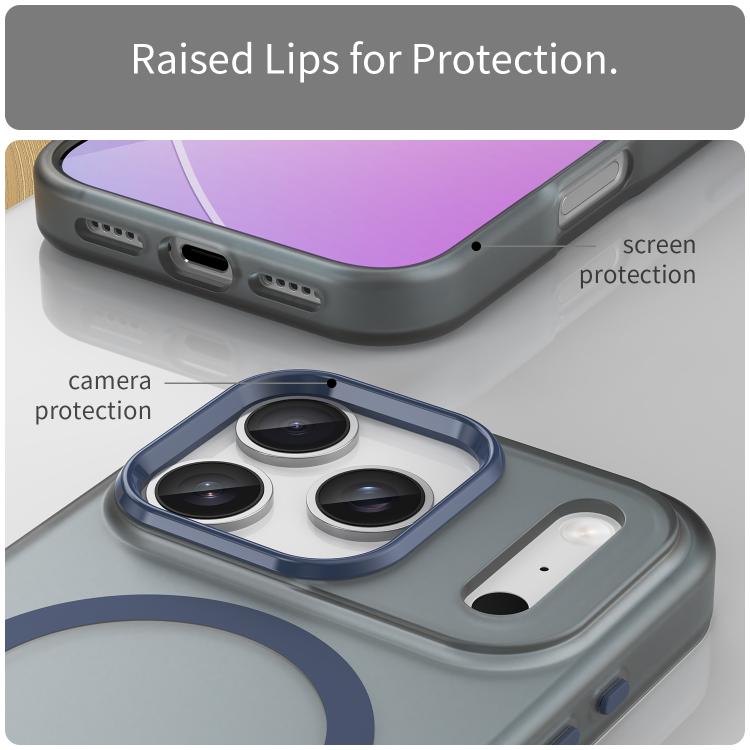 For iPhone 17 Pro MagSafe Frosted Translucent TPU + PC Full Coverage Phone Case