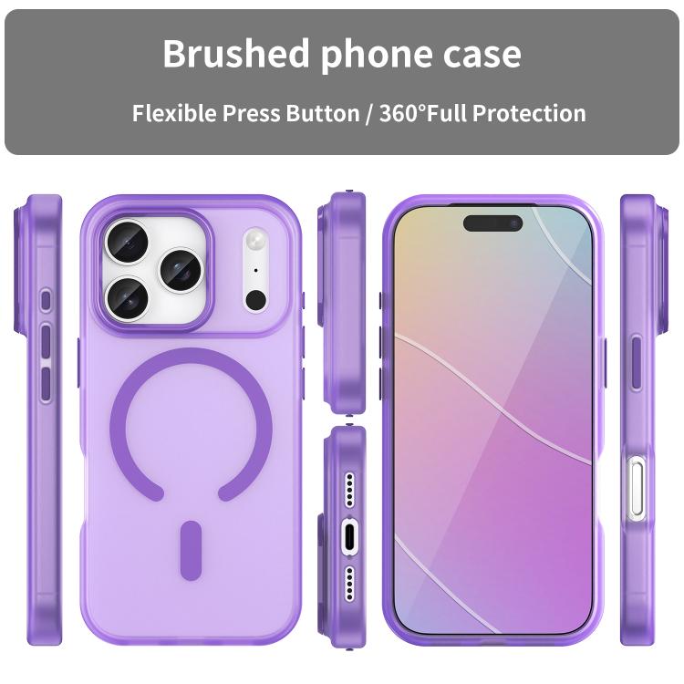 For iPhone 17 Pro MagSafe Frosted Translucent TPU + PC Full Coverage Phone Case