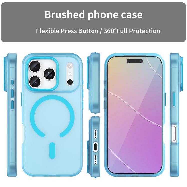 For iPhone 17 Pro MagSafe Frosted Translucent TPU + PC Full Coverage Phone Case