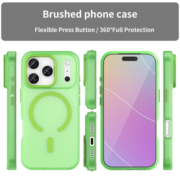 For iPhone 17 Pro MagSafe Frosted Translucent TPU + PC Full Coverage Phone Case