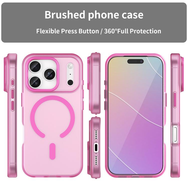 For iPhone 17 Pro MagSafe Frosted Translucent TPU + PC Full Coverage Phone Case