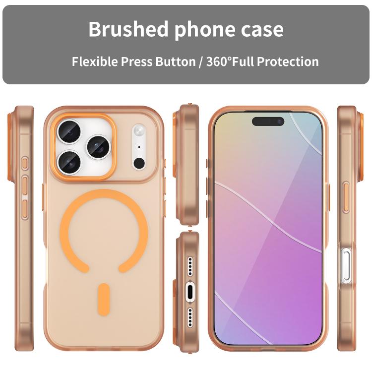 For iPhone 17 Pro MagSafe Frosted Translucent TPU + PC Full Coverage Phone Case