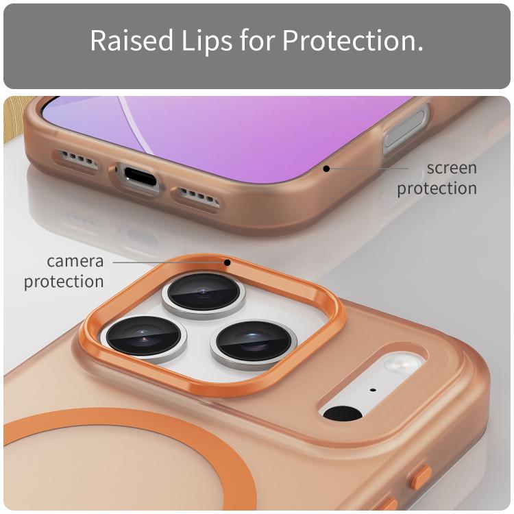 For iPhone 17 Pro MagSafe Frosted Translucent TPU + PC Full Coverage Phone Case