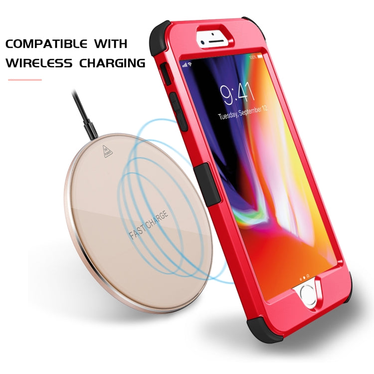 For iPhone 6 / 6s 3 in 1 All-inclusive Shockproof Airbag Silicone + PC Case