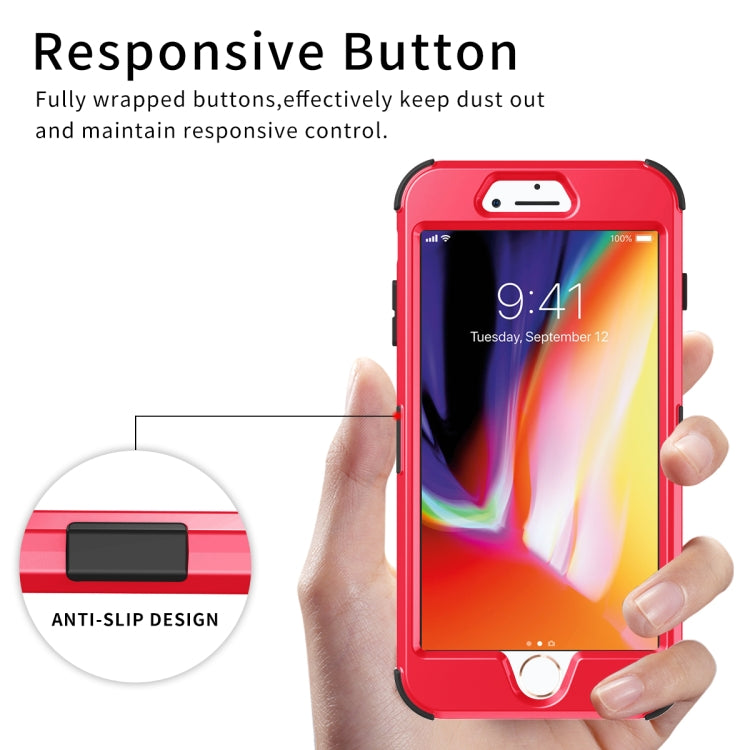 For iPhone 6 / 6s 3 in 1 All-inclusive Shockproof Airbag Silicone + PC Case