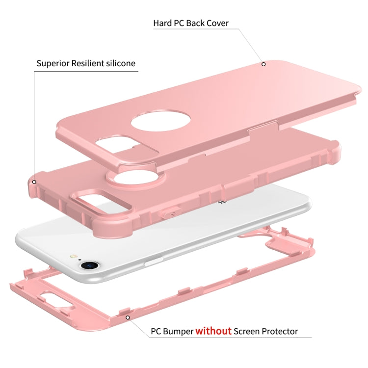 For iPhone 6 / 6s 3 in 1 All-inclusive Shockproof Airbag Silicone + PC Case