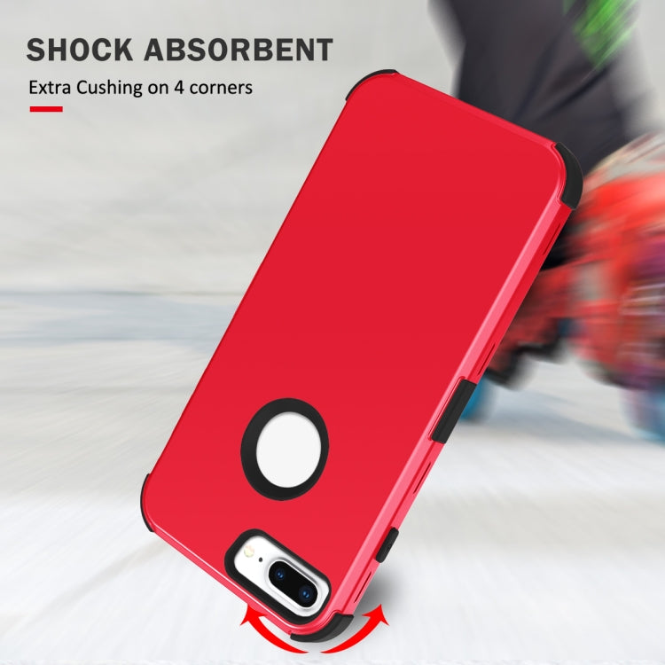 For iPhone 7 / 8 Plus 3 in 1 All-inclusive Shockproof Airbag Silicone + PC Case