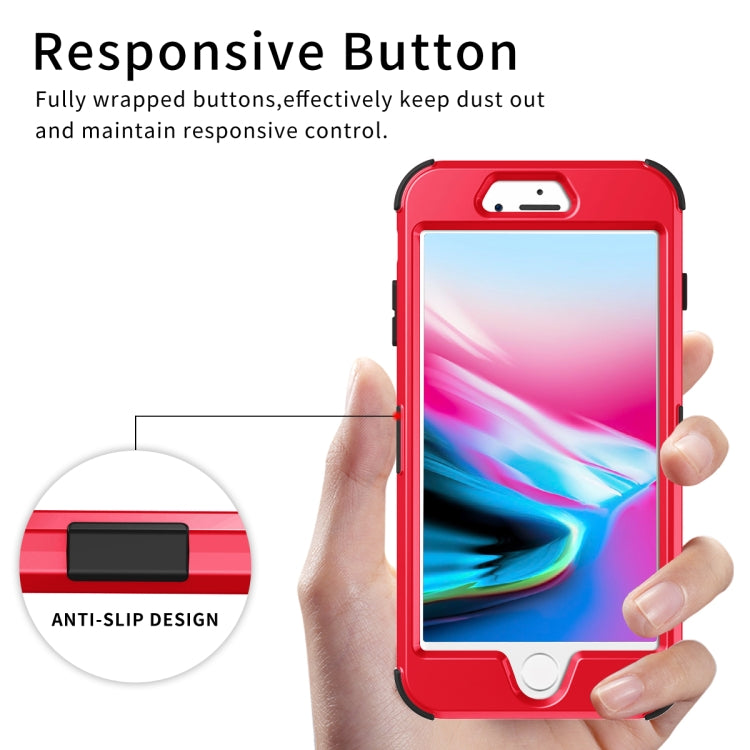 For iPhone 7 / 8 Plus 3 in 1 All-inclusive Shockproof Airbag Silicone + PC Case