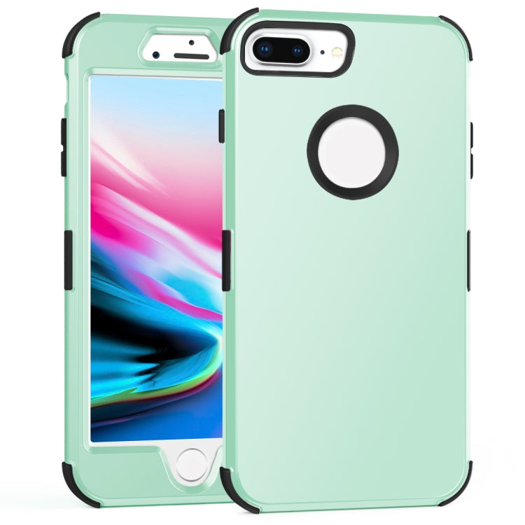 For iPhone 7 / 8 Plus 3 in 1 All-inclusive Shockproof Airbag Silicone + PC Case