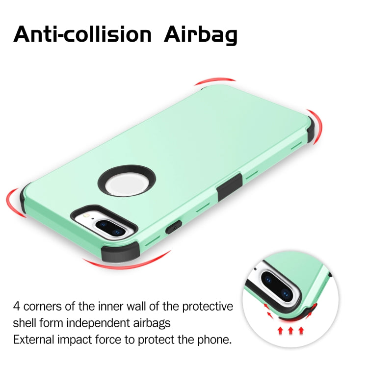 For iPhone 7 / 8 Plus 3 in 1 All-inclusive Shockproof Airbag Silicone + PC Case
