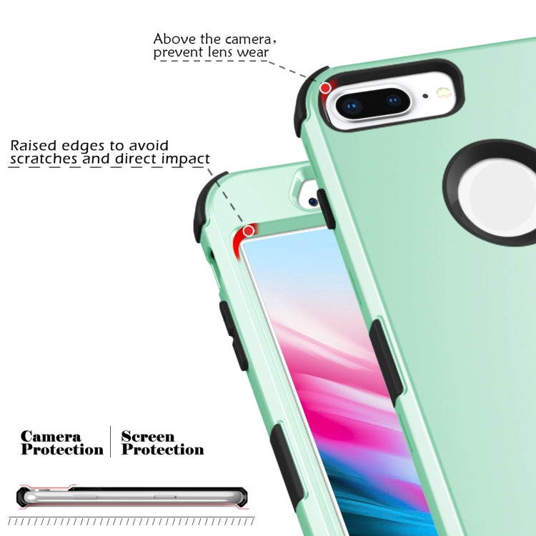 For iPhone 7 / 8 Plus 3 in 1 All-inclusive Shockproof Airbag Silicone + PC Case