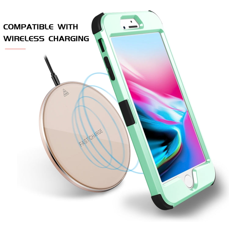 For iPhone 7 / 8 Plus 3 in 1 All-inclusive Shockproof Airbag Silicone + PC Case
