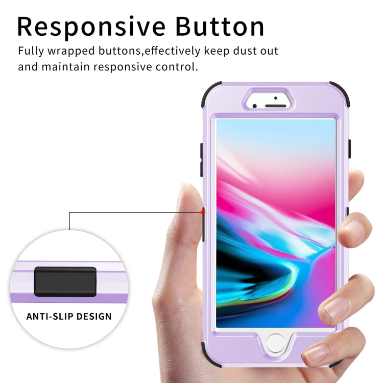 For iPhone 7 / 8 Plus 3 in 1 All-inclusive Shockproof Airbag Silicone + PC Case