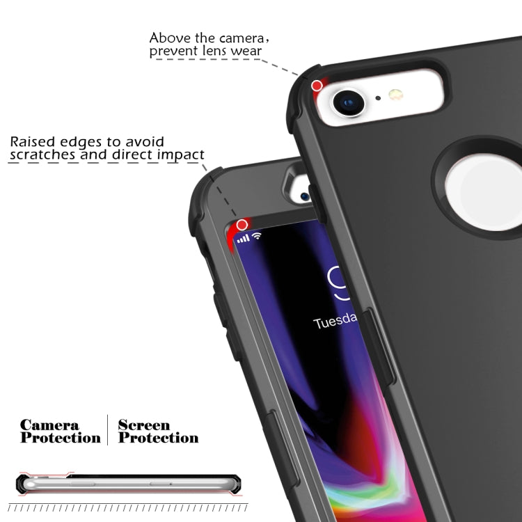 For iPhone 7 / 8 3 in 1 All-inclusive Shockproof Airbag Silicone + PC Case
