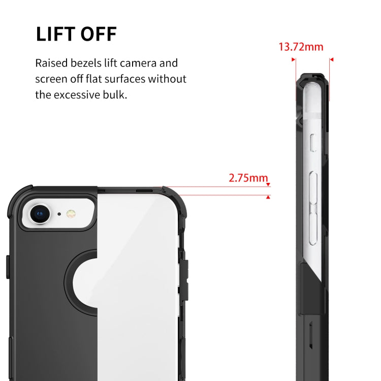 For iPhone 7 / 8 3 in 1 All-inclusive Shockproof Airbag Silicone + PC Case