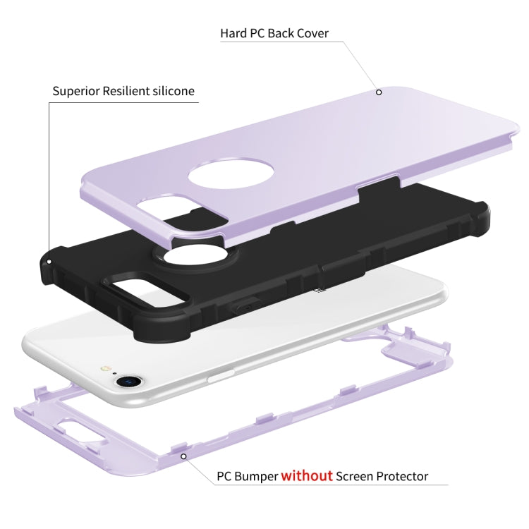 For iPhone 7 / 8 3 in 1 All-inclusive Shockproof Airbag Silicone + PC Case