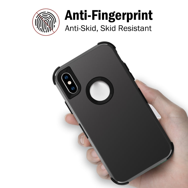 For iPhone XS Max 3 in 1 All-inclusive Shockproof Airbag Silicone + PC Case