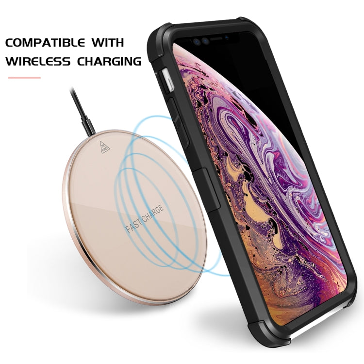 For iPhone XS Max 3 in 1 All-inclusive Shockproof Airbag Silicone + PC Case