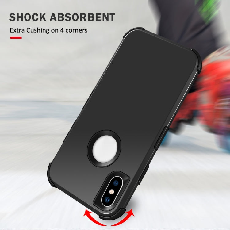 For iPhone XS Max 3 in 1 All-inclusive Shockproof Airbag Silicone + PC Case